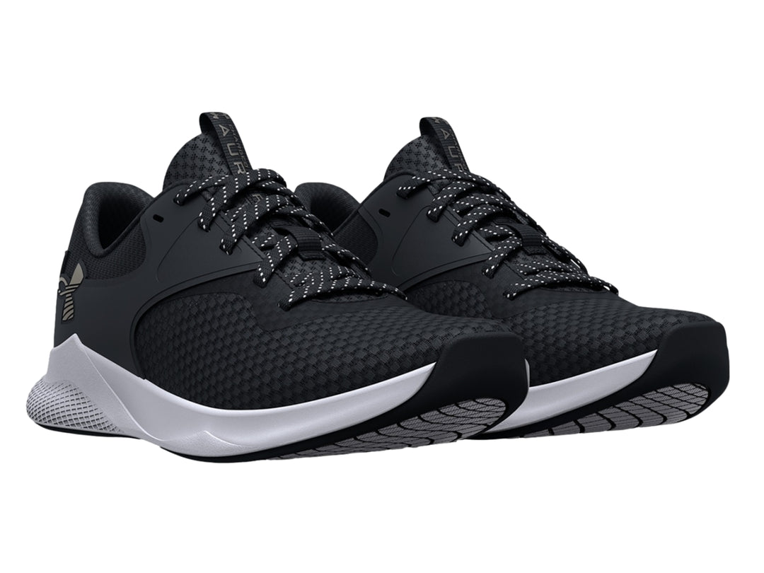 Tenis Under Armour Charged Aurora 2 Negro y Plata para Mujer