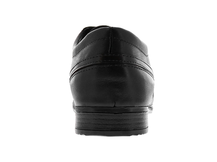 Zapato formal negro para hombre con agujetas y acabado liso brillante.
