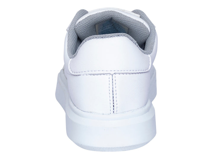 Tenis blancos Aeropostale para niños con detalles en gris y suela blanca.
