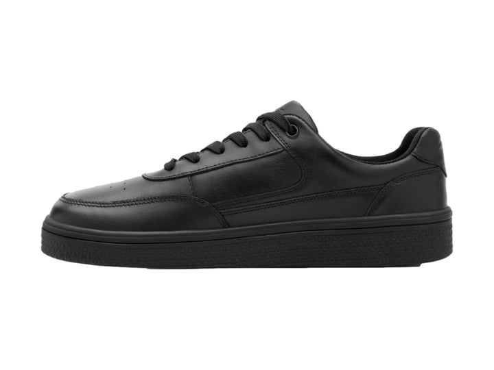 Tenis Flexi color negro para hombre o unisex, estilo casual con agujetas y suela plana.