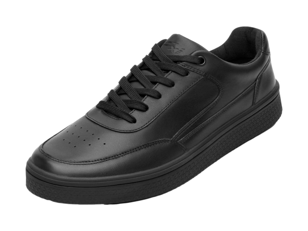 Tenis Flexi color negro para hombre o unisex, estilo casual con agujetas y suela plana.