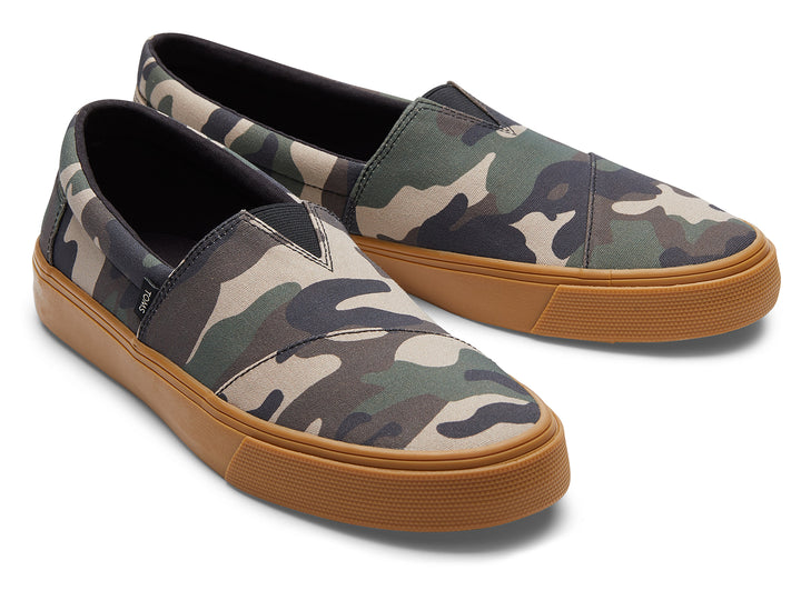 Zapatos Alpargatas TOMS Camuflaje Verde para Hombre