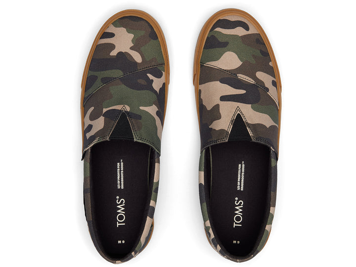 Zapatos Alpargatas TOMS Camuflaje Verde para Hombre