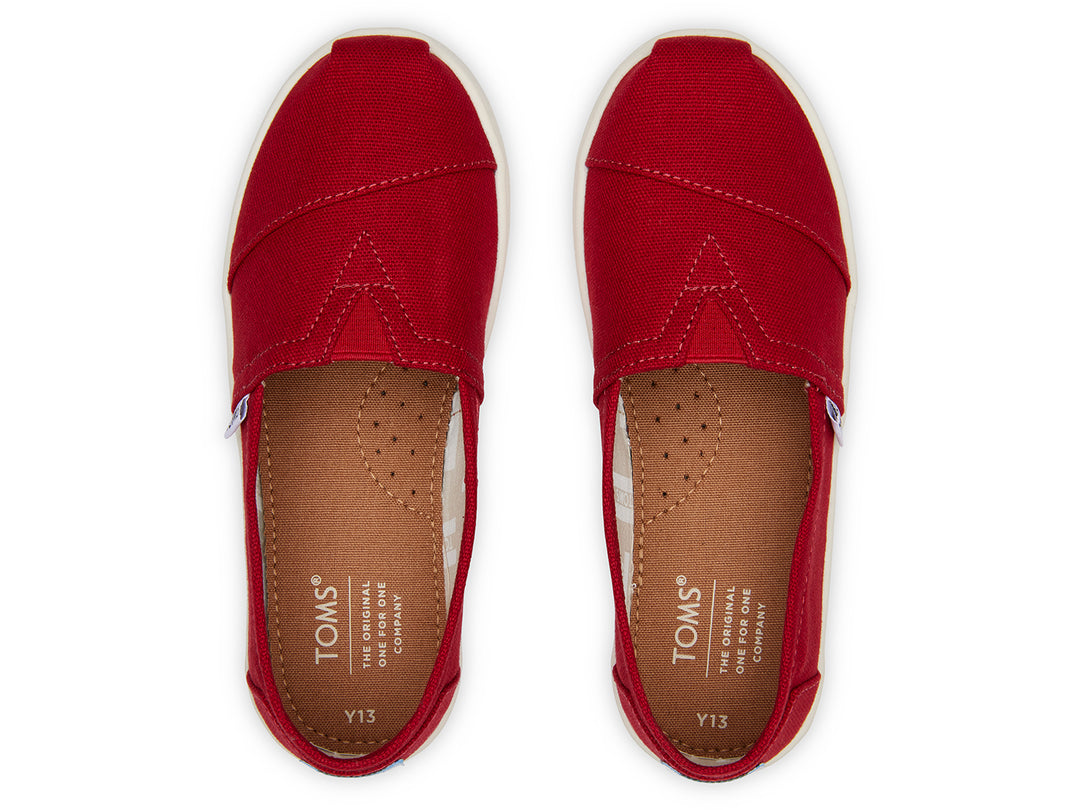Zapatos TOMS Urbanos Rojos para Niño