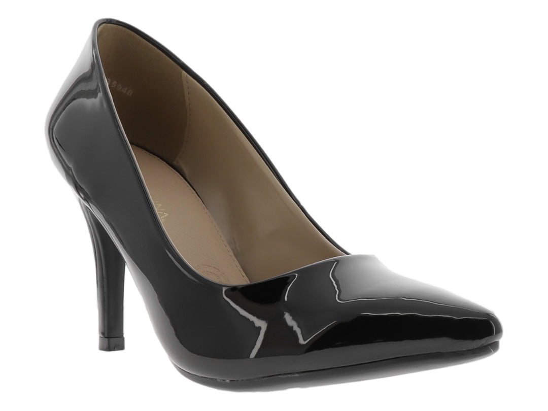 Zapatillas Lady Paulina Charol Negro para Mujer