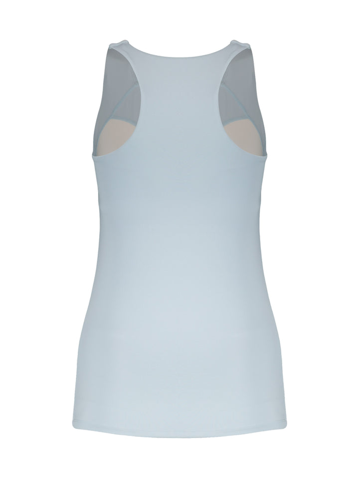 Camiseta deportiva sin mangas marca Charly en color azul claro para mujer.