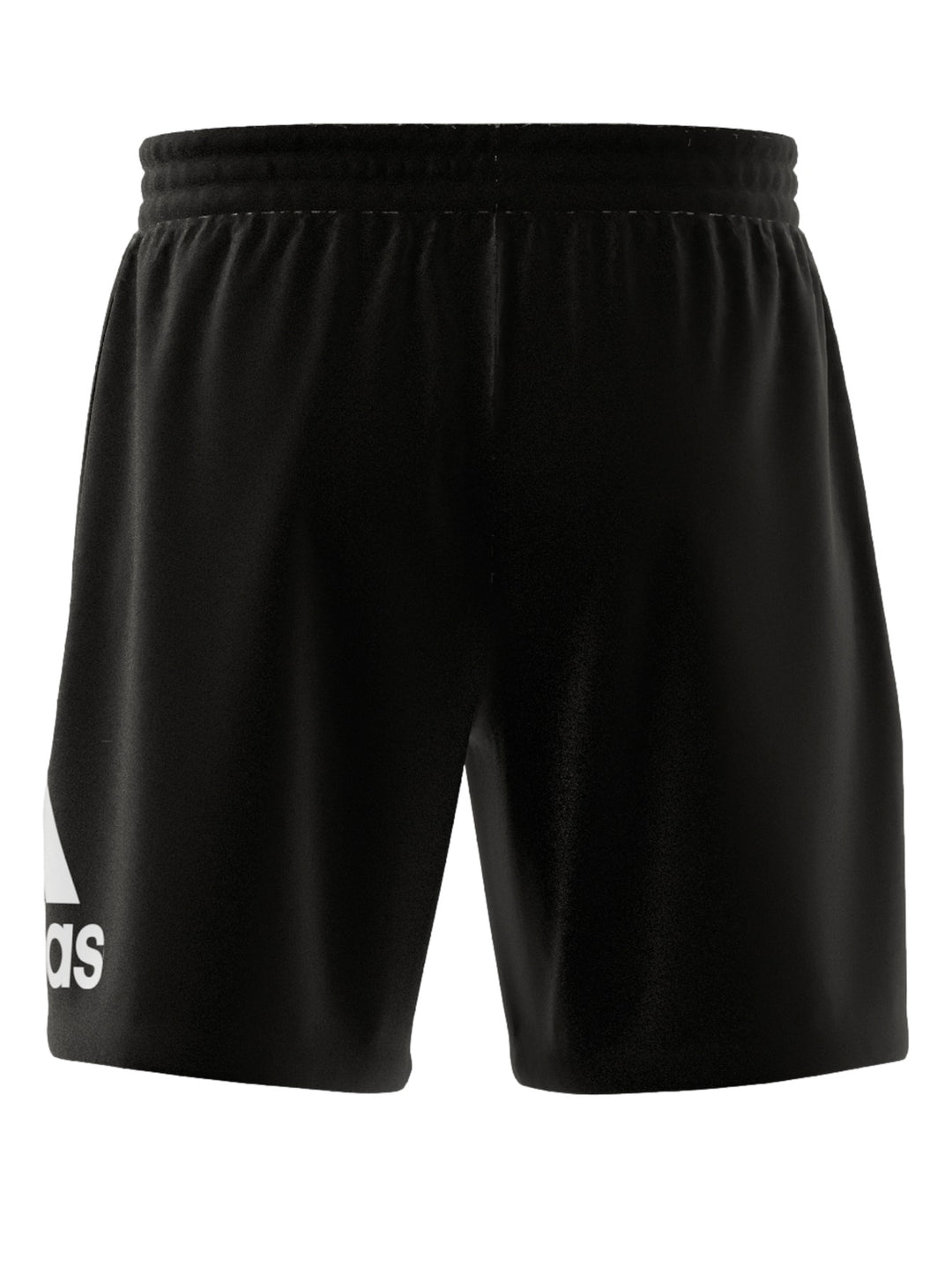 Hombre vistiendo shorts deportivos color negro de la marca Adidas.