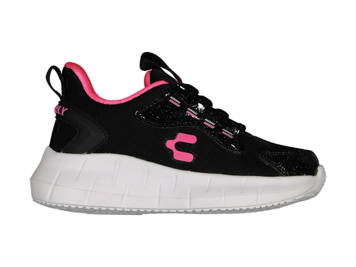 Tenis Charly Negro con Fucsia para Niña