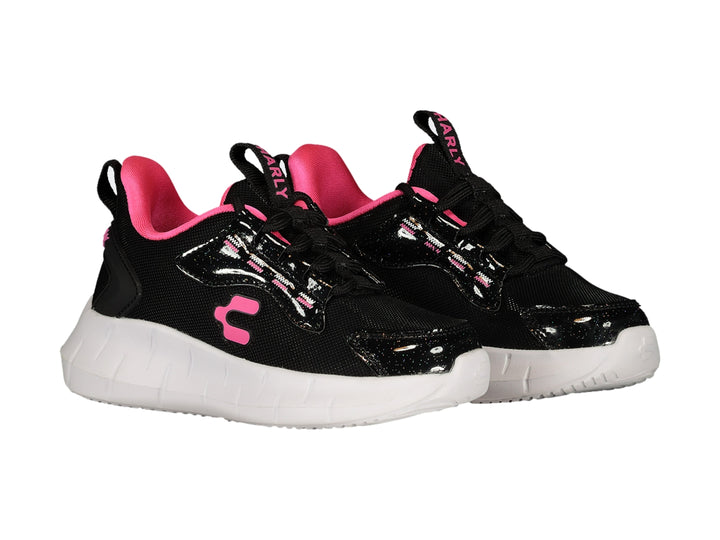 Tenis Charly Negro con Fucsia para Niña