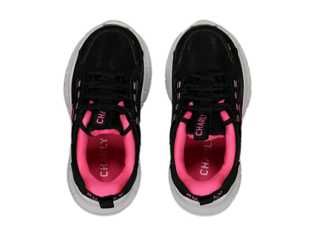 Tenis Charly Negro con Fucsia para Niña