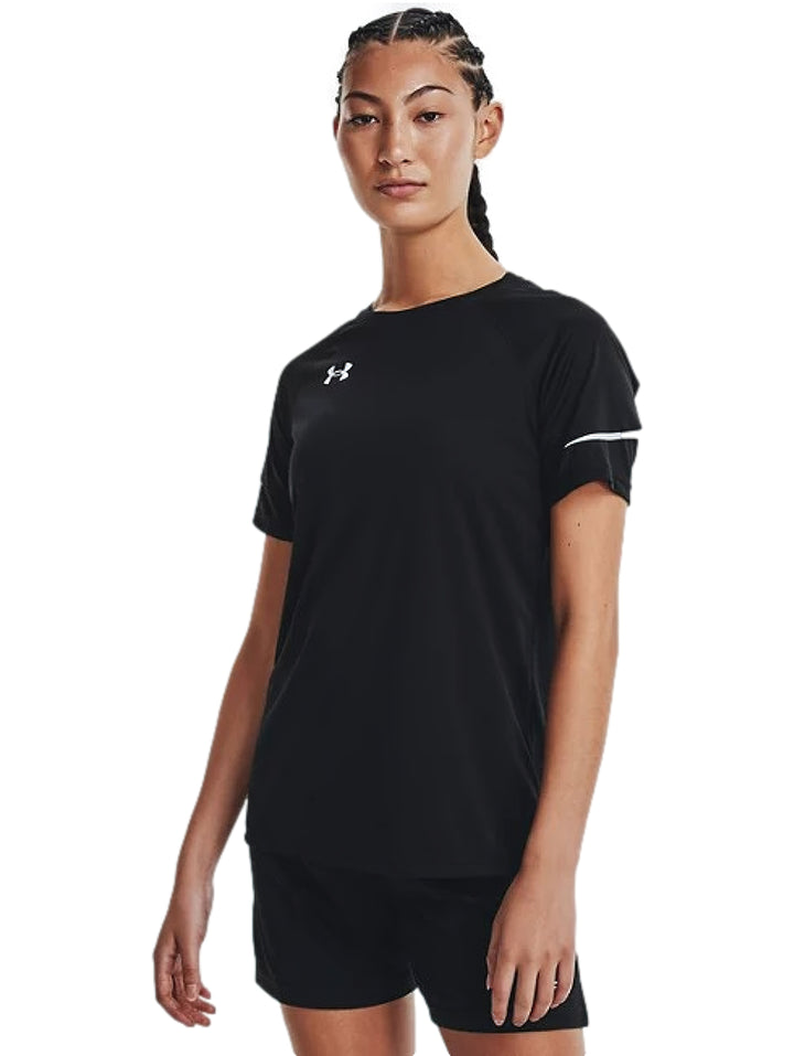 Playera Under Armour Golazo 3.0 Negro y Blanco para Mujer