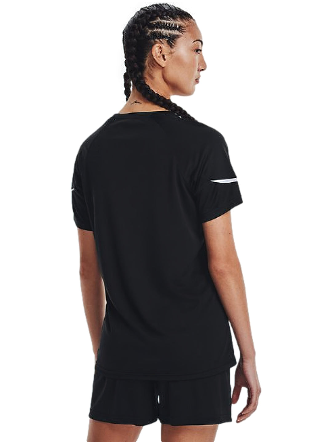 Playera Under Armour Golazo 3.0 Negro y Blanco para Mujer