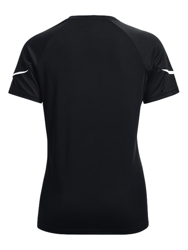 Playera Under Armour Golazo 3.0 Negro y Blanco para Mujer