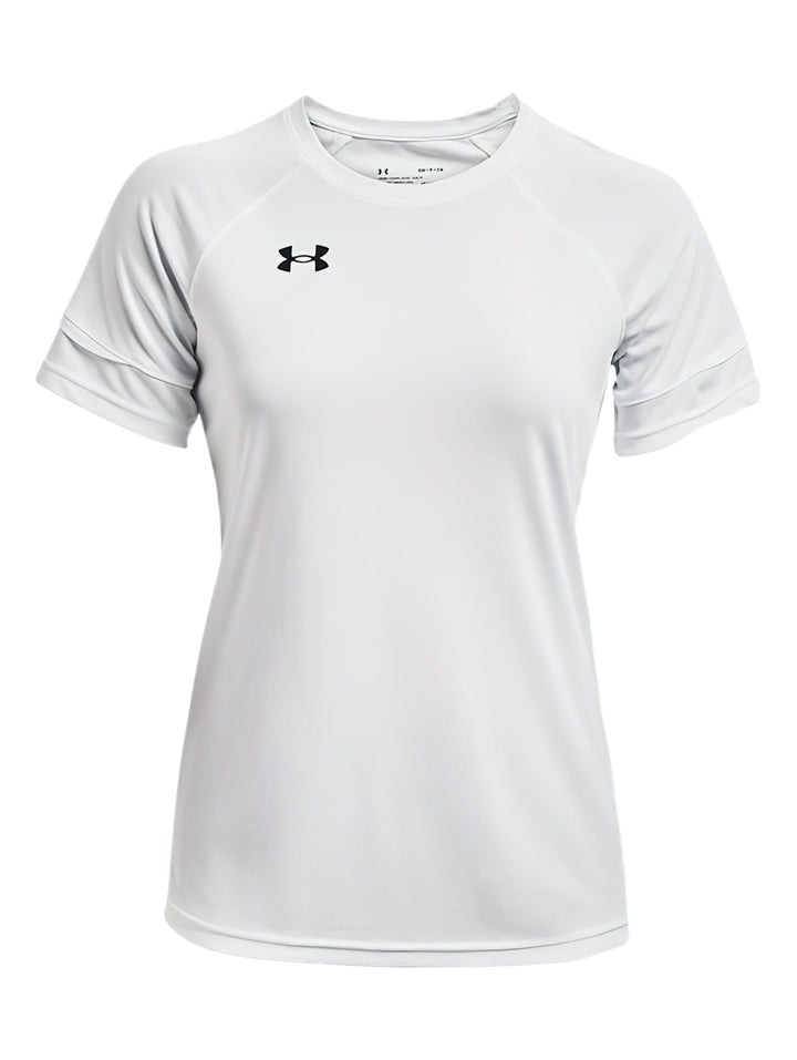 Playera Under Armour Golazo 3.0 Blanca y Negra para Mujer