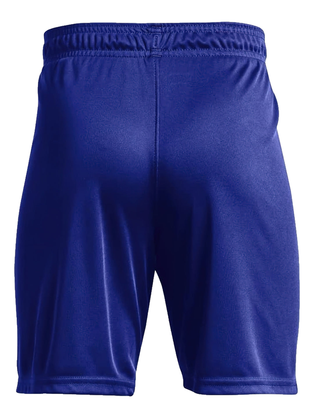 Pantalones cortos deportivos Under Armour en color azul royal con logotipo blanco en la pierna izquierda.