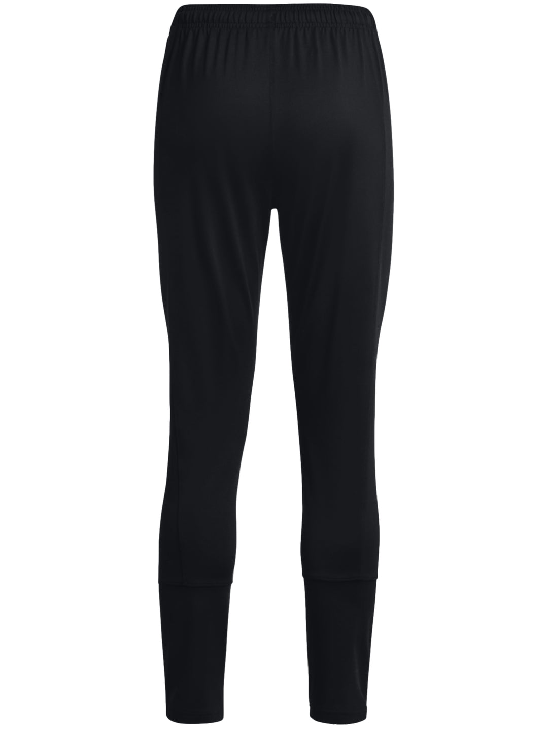 Pantalones deportivos Under Armour color negro con logo blanco en la pierna izquierda, diseño ajustado para entrenamiento.