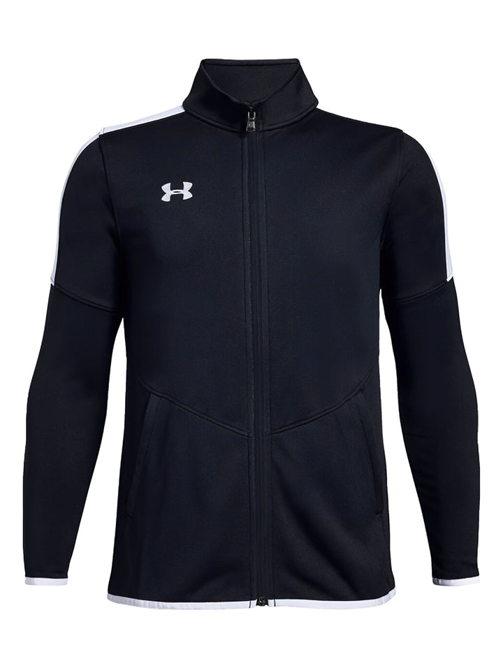 Chamarra Under Armour Rival Knit Negro y Blanco para Nino