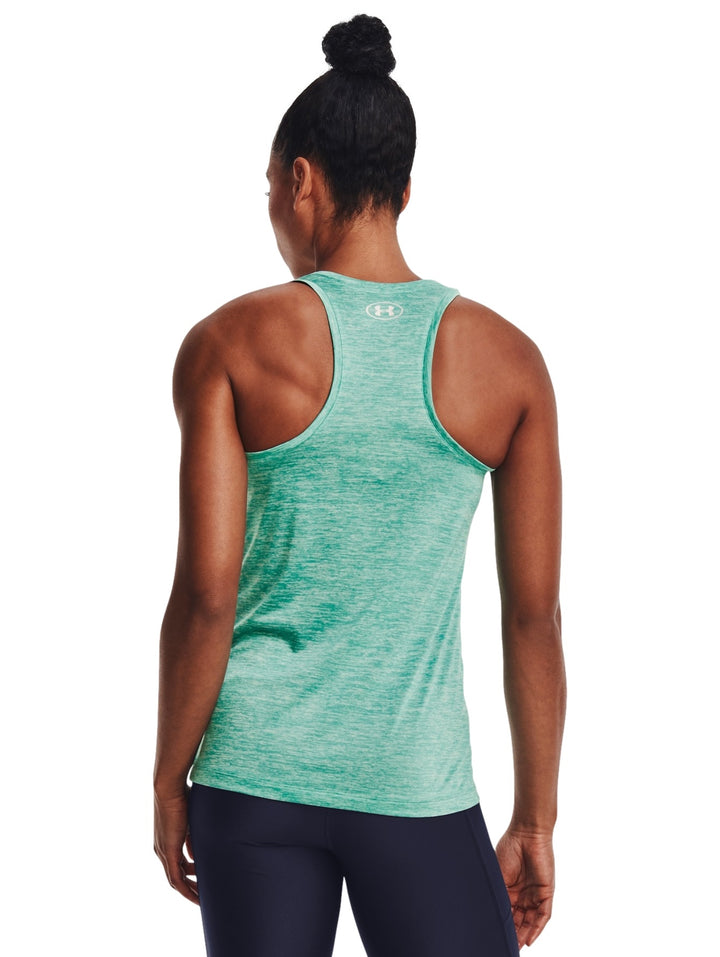 Under Armour Playera Sin Mangas Tech Tank-Twist Verde para Mujer