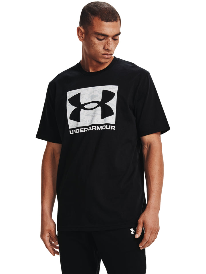 Playera Under Armour UA ABC Camo Boxed Logo Negra para Hombre