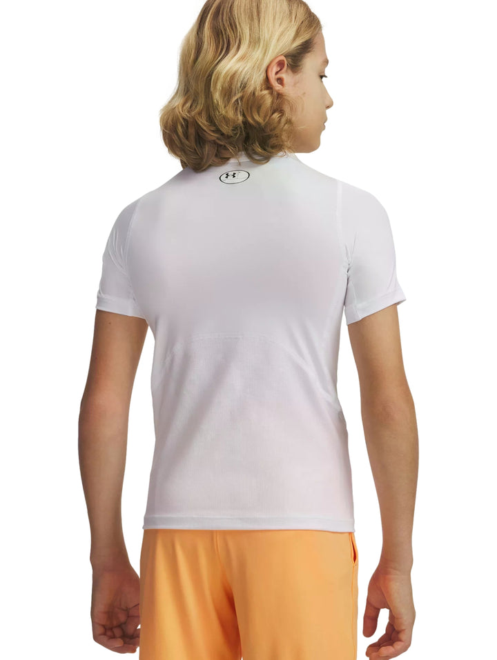 Playera Under Armour UA HG SS Blanca para Nino