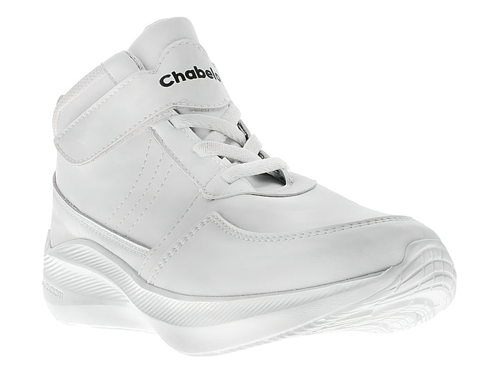 Zapato deportivo escolar color blanco de la marca Chabelo para niño o niña.