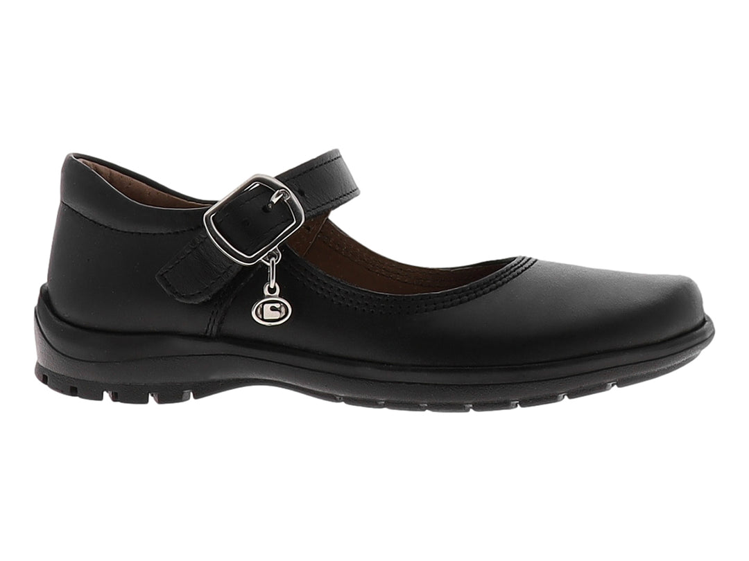 Zapatos Coqueta Negros de Piel para Niña
