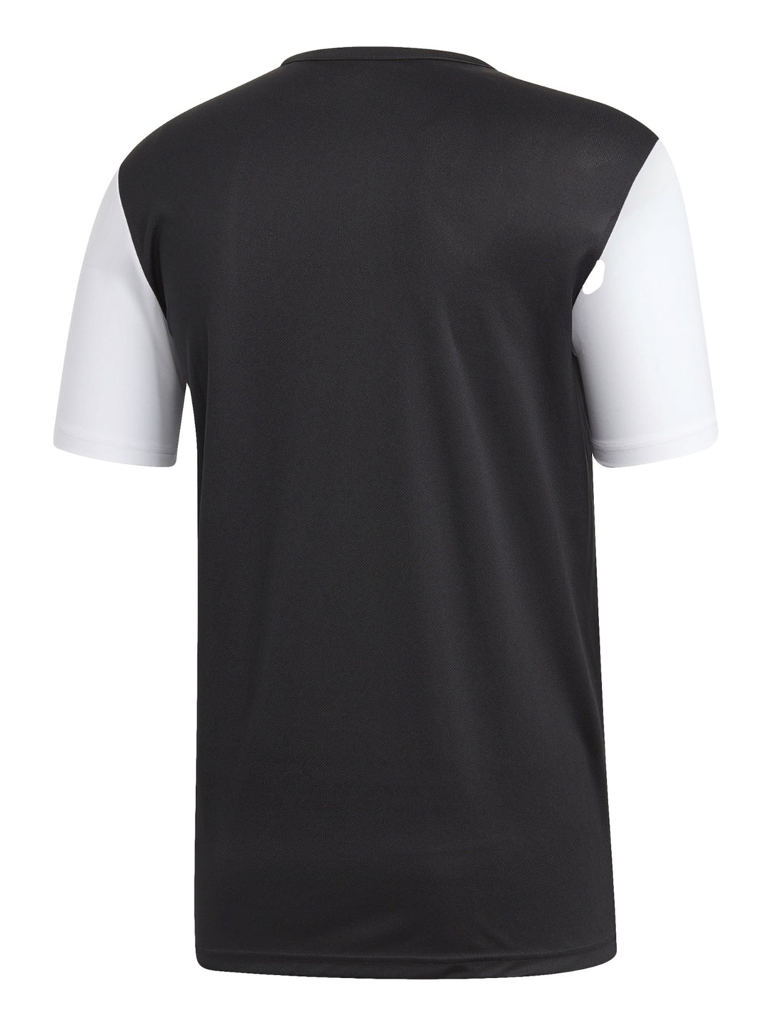 Playera deportiva Adidas color negro con mangas blancas y logotipo blanco en el pecho.