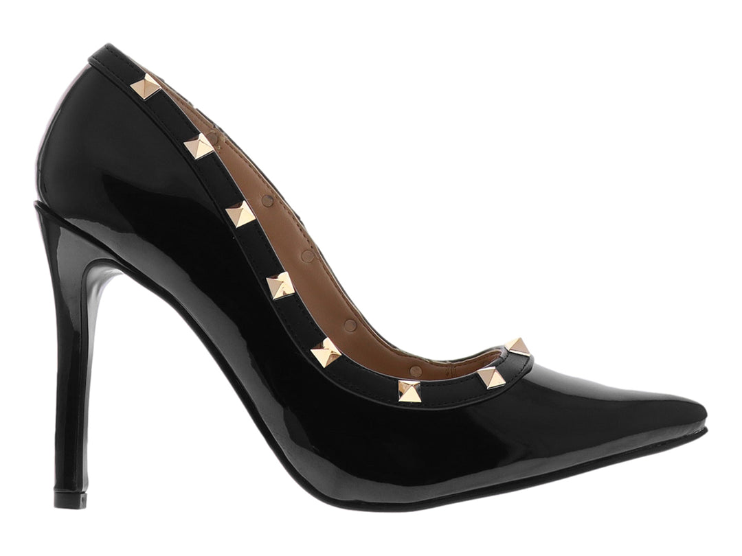 Zapatillas de Tacón Senties Negro Charol