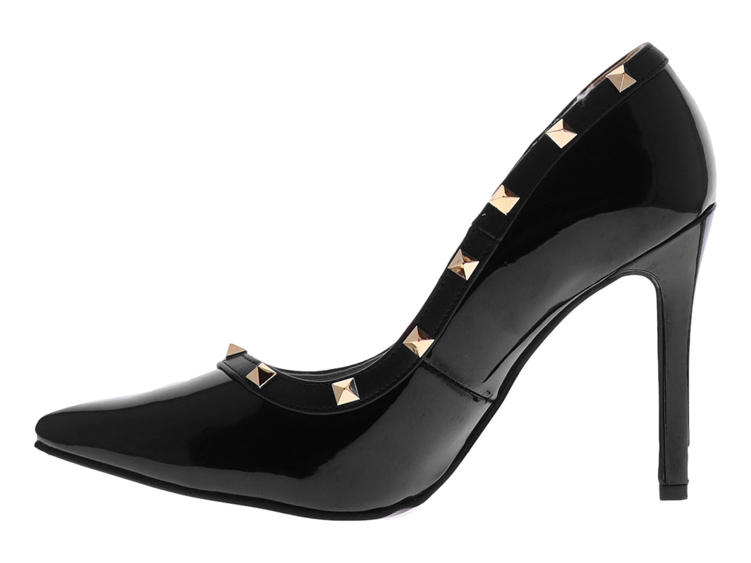 Zapatillas de Tacón Senties Negro Charol