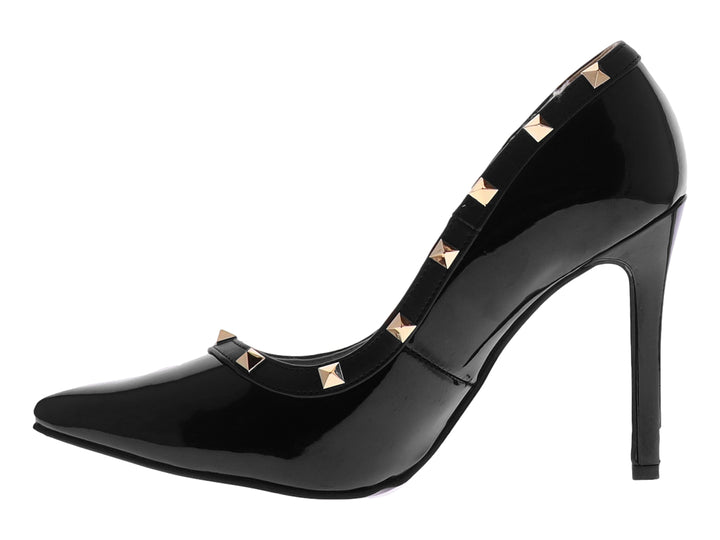 Zapatillas de Tacón Senties Negro Charol