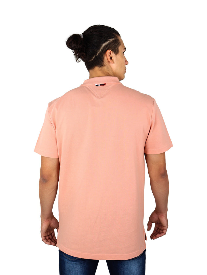 Playera Polo Tommy Hilfiger Signature Bold Logo Color Guava