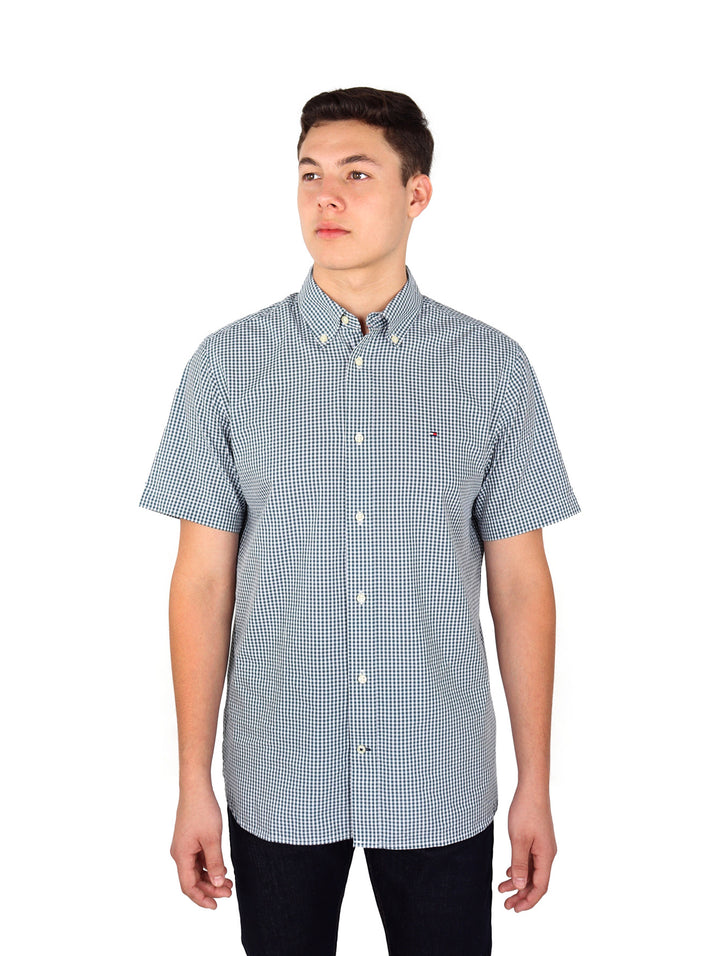Camisa Tommy Hilfiger Classic Gingham Azul y Blanco para Hombre