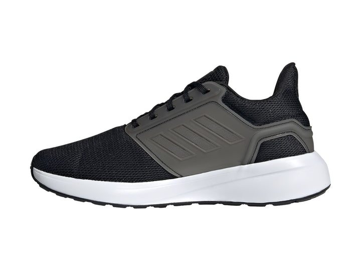 Tenis deportivos Adidas para mujer en color negro y gris con suela blanca.