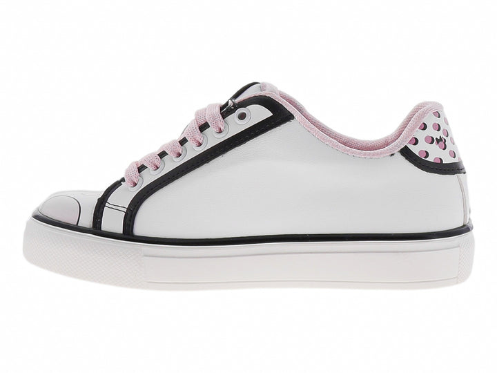 Tenis blancos para Niña con detalles en rosa y estampado de Minnie Mouse.