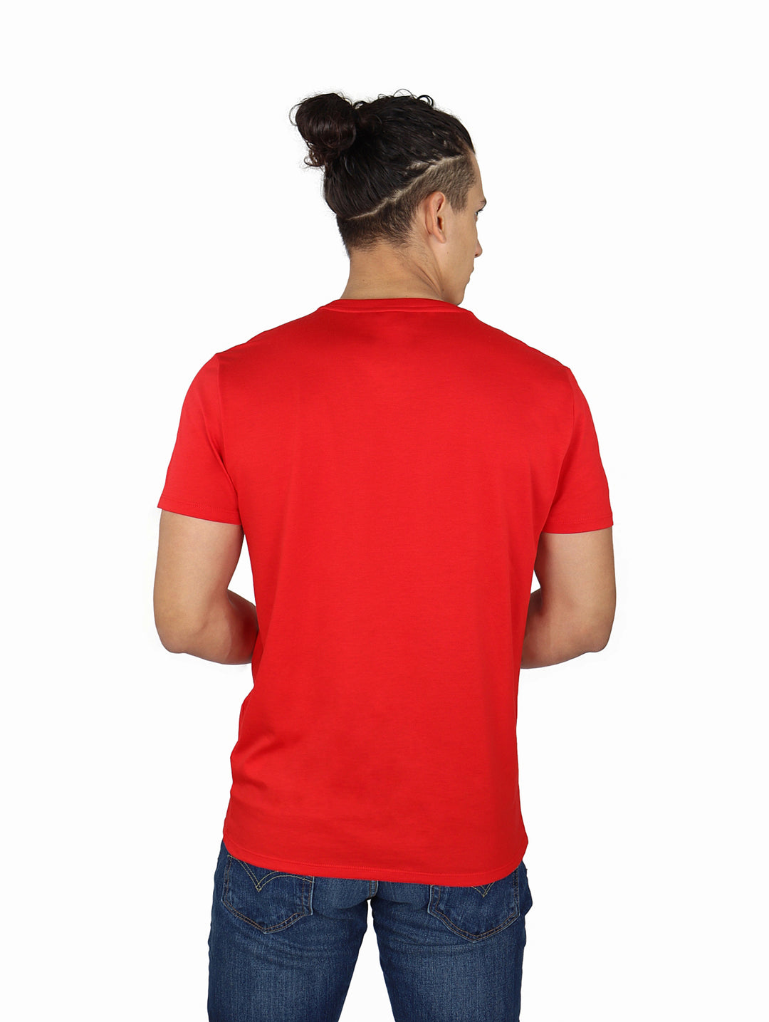 Playera Lacoste Cuello en V Roja para Hombre