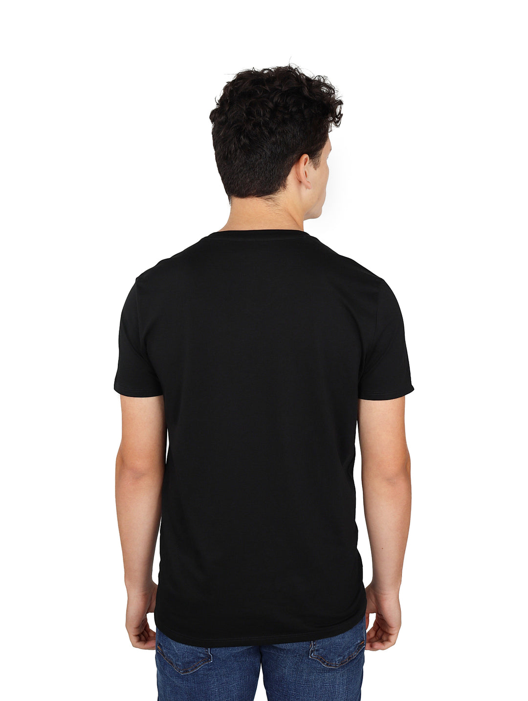 Playera Lacoste Cuello V Negro para Hombre