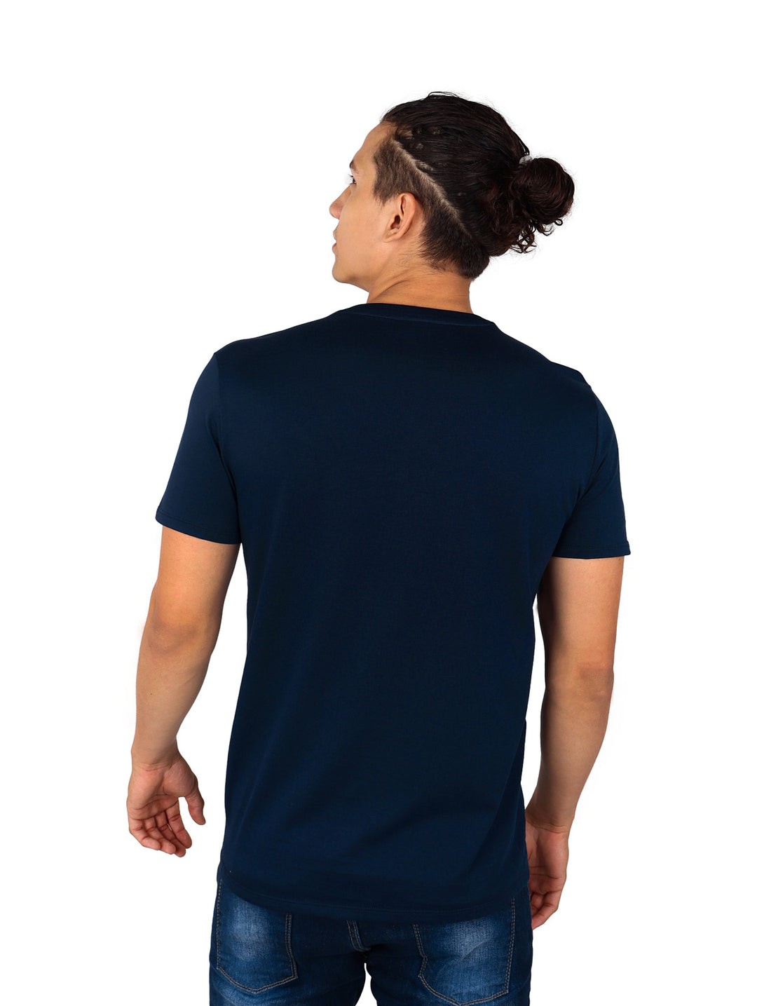 Playera Lacoste Cuello en V Azul Marino para Hombre