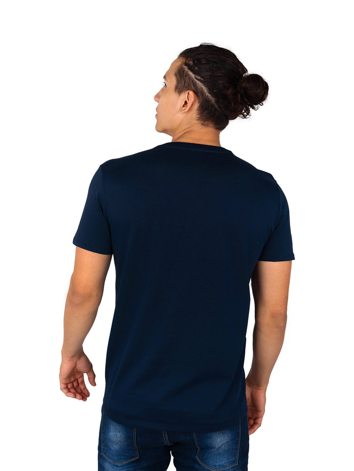 Playera Lacoste Cuello en V Azul Marino para Hombre