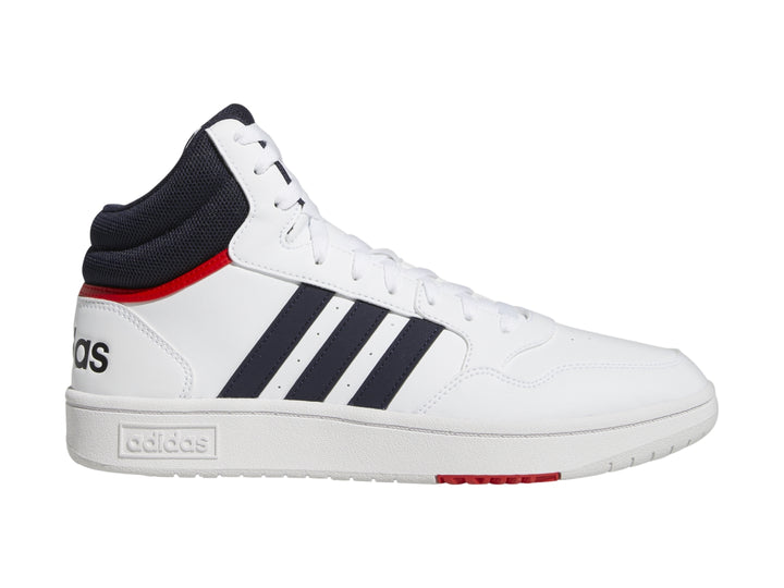 Tenis Adidas Hoops 3.0 Mid Blanco y Azul para Hombre