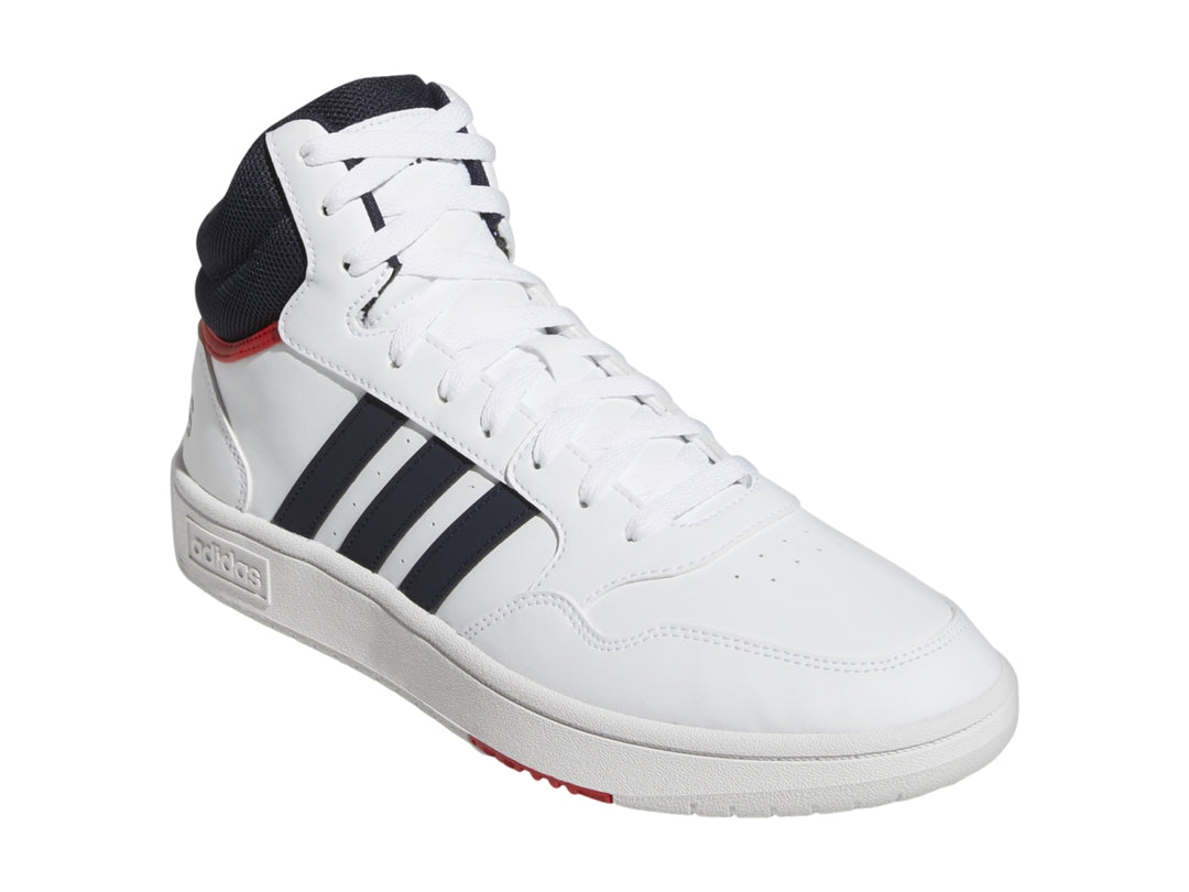 Tenis Adidas Hoops 3.0 Mid Blanco y Azul para Hombre