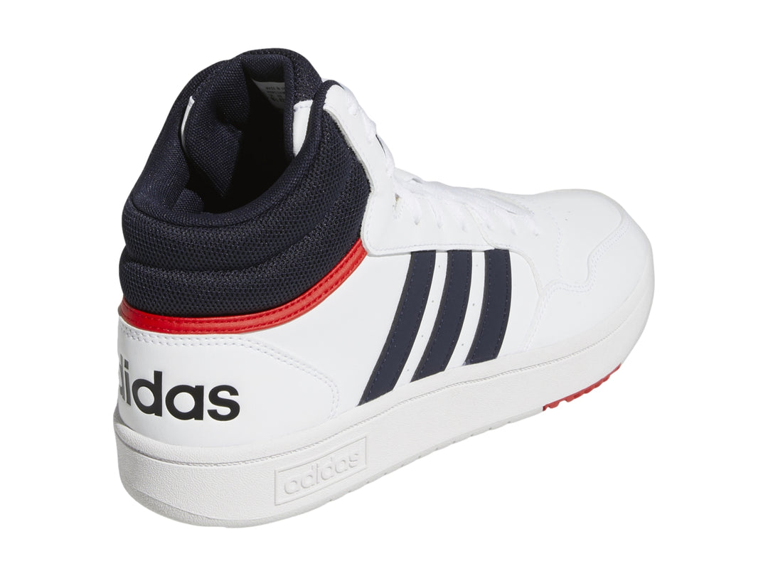 Tenis Adidas Hoops 3.0 Mid Blanco y Azul para Hombre