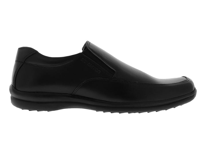 Zapato casual slip-on para hombre en color negro con acabado liso y suela cómoda.