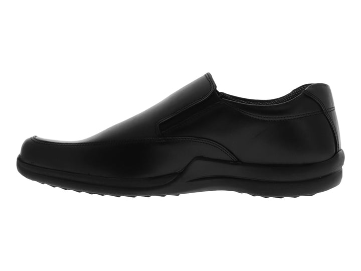 Zapato casual slip-on para hombre en color negro con acabado liso y suela cómoda.
