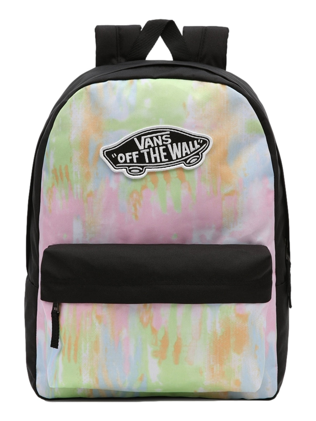 Mochila escolar VANS color multicolor Popsicle Wash con detalles en negro y logotipo frontal.