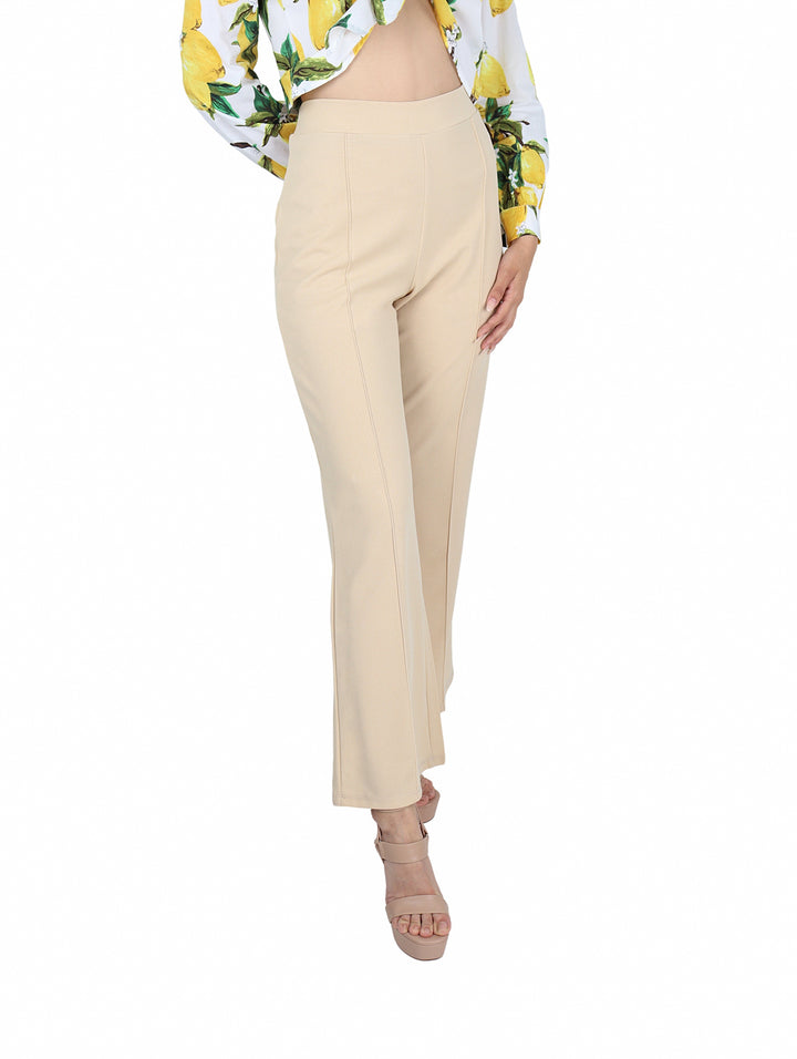 Pantalón Campana Vanidad Beige para Mujer