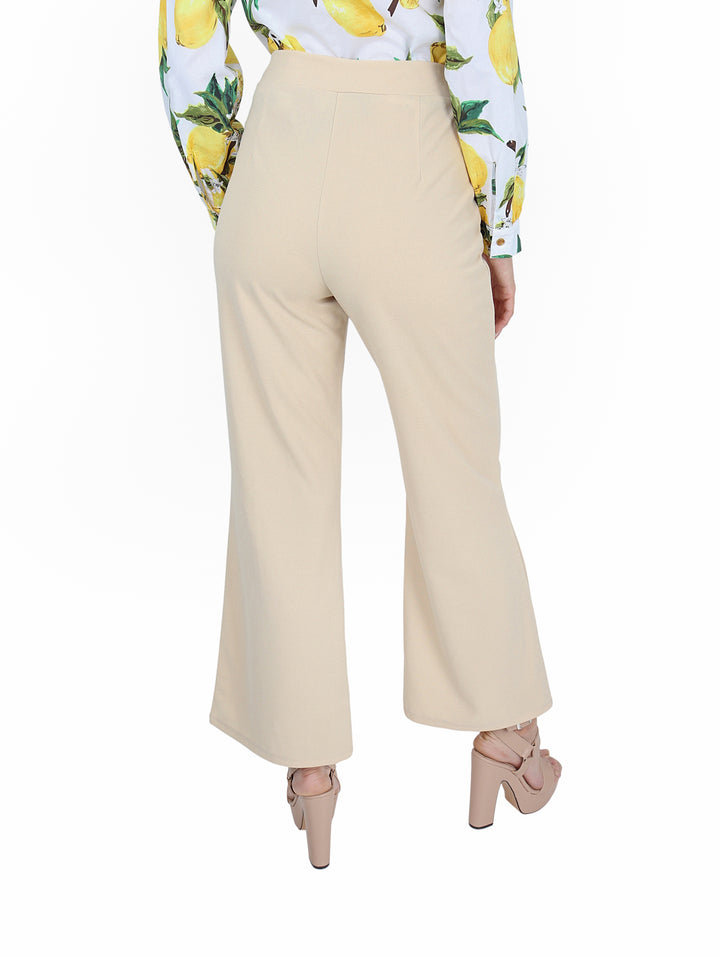 Pantalón Campana Vanidad Beige para Mujer