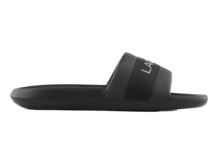 Sandalias Lacoste Croco Slide Negro para Hombre