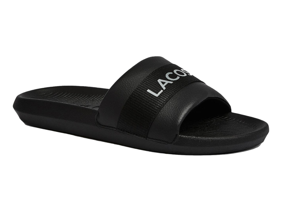 Sandalias Lacoste Croco Slide Negro para Hombre