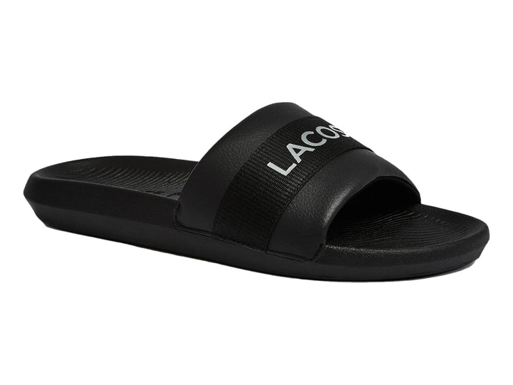 Sandalias Lacoste Croco Slide Negro para Hombre