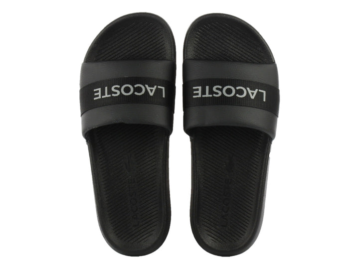 Sandalias Lacoste Croco Slide Negro para Hombre